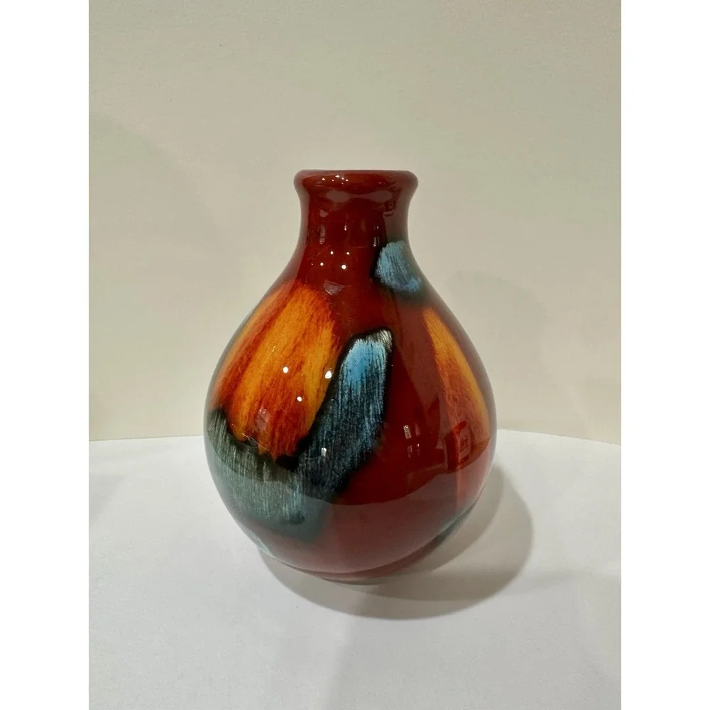 Poole Pottery Volcano Living Glaze Squat Bud Vase 5
